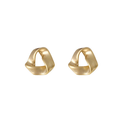 Korean jewelry simple temperament personalized stud earrings women's light luxury niche high-end pearl earrings earrings