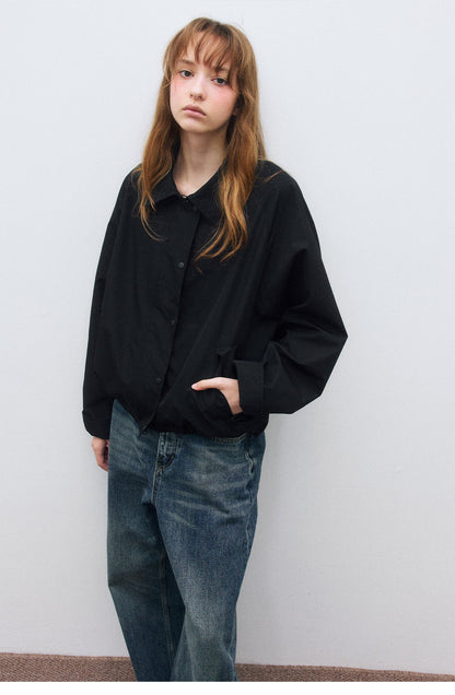 Autumn new casual lapel three-proof contrasting color double-head zipper versatile short jacket