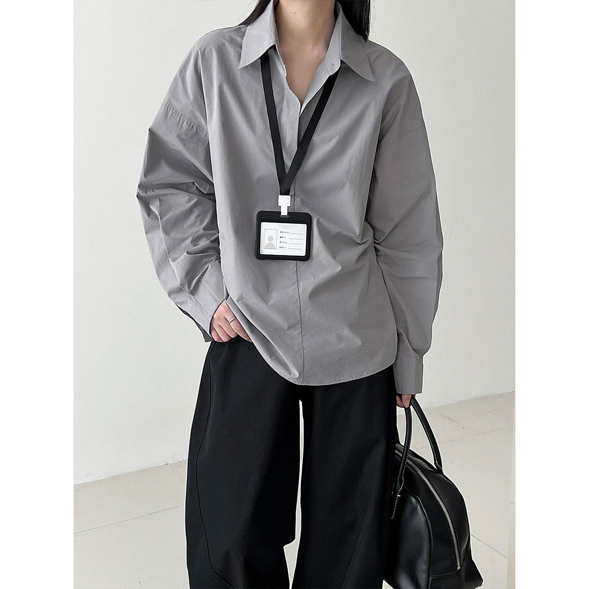 Korean POLO collar casual shirt women