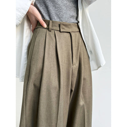 Minimalist old money wind mopping suit pants