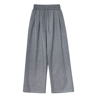 Lazy wind drawstring sports casual pants women's autumn new thin floor pants air layer drape sweatpants