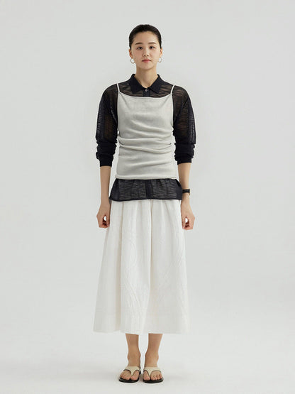 Light and breathable bamboo joint cool knitted sunscreen shirt