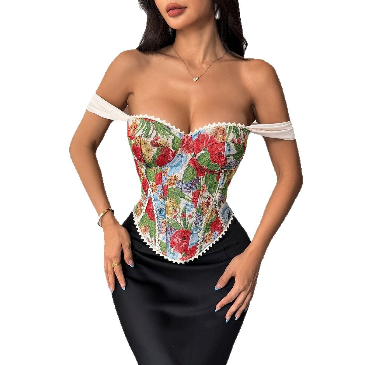 Jacquard Corset Top