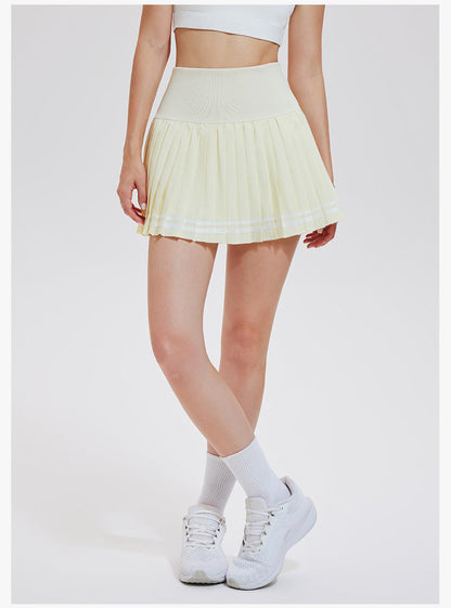 Women's Tennis Skirt Quick-Drying Sports Pleated Skirt with Shorts Fitness Yoga