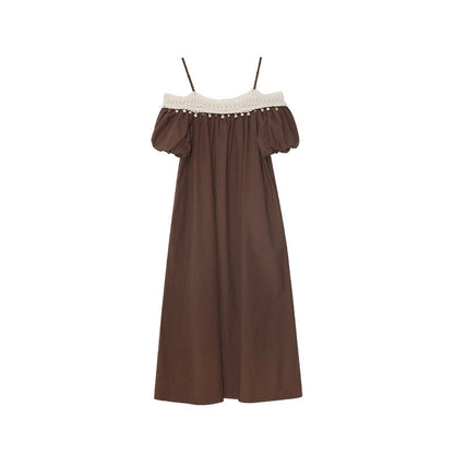 Dopamine fresh age reduction loose meat cover thin suspender dress