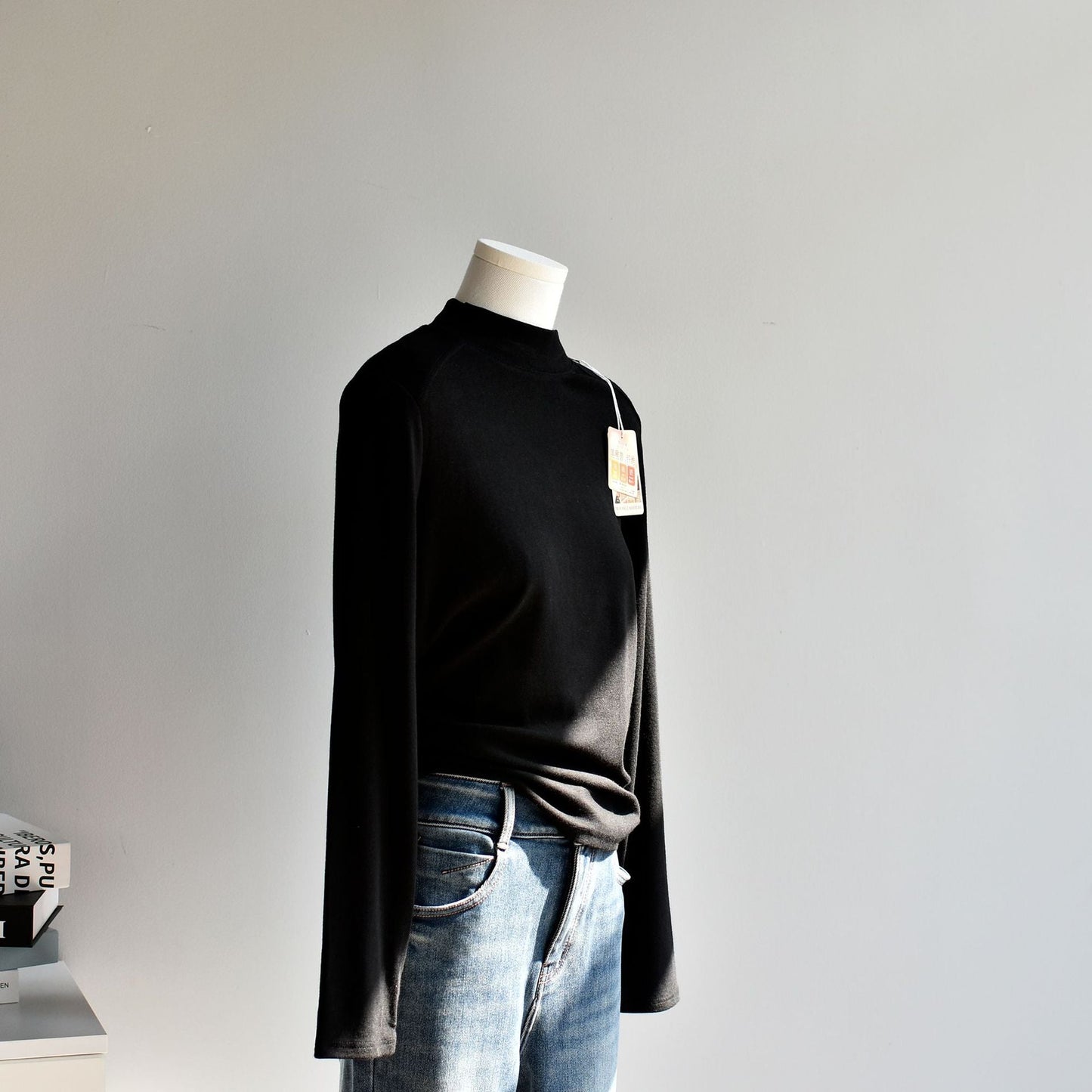 French Mid-Turtleneck Long Sleeve Knit Sweater
