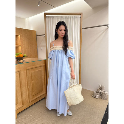 Dopamine fresh age reduction loose meat cover thin suspender dress