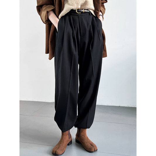 Minimalist old money wind mopping suit pants