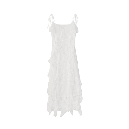 Heavy Industry Skinny Waist Lace Suspender Dress