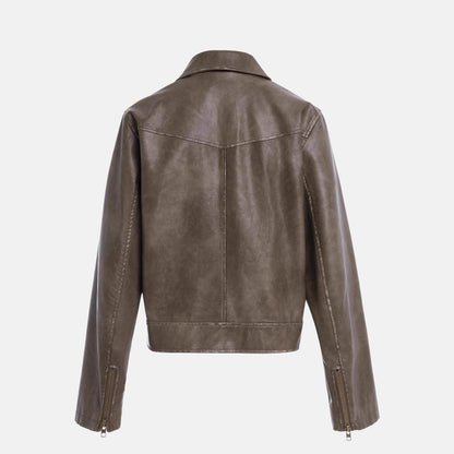 Jacket vintage motorcycle leather jacket