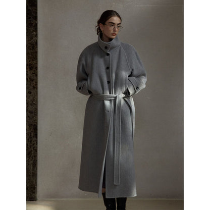 Winter commuter design stand-up collar double-breasted double-sided wool coat jacket