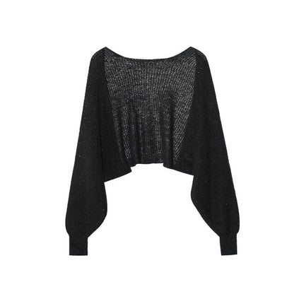 Temperament coat buckle-free long-sleeved sweater cardigan