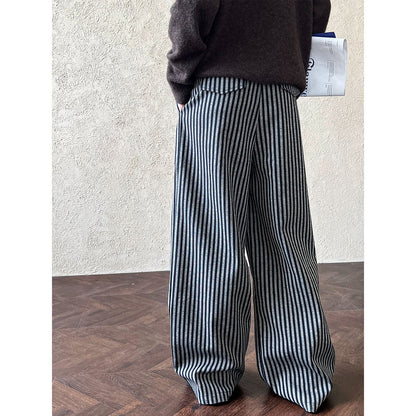 Vintage slack mopping wide-leg pants