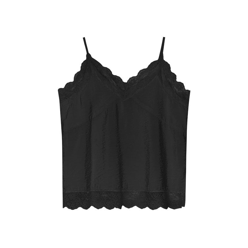 Early Spring Spice Girl Sexy Double Root Lace Inner Suspender Small Vest