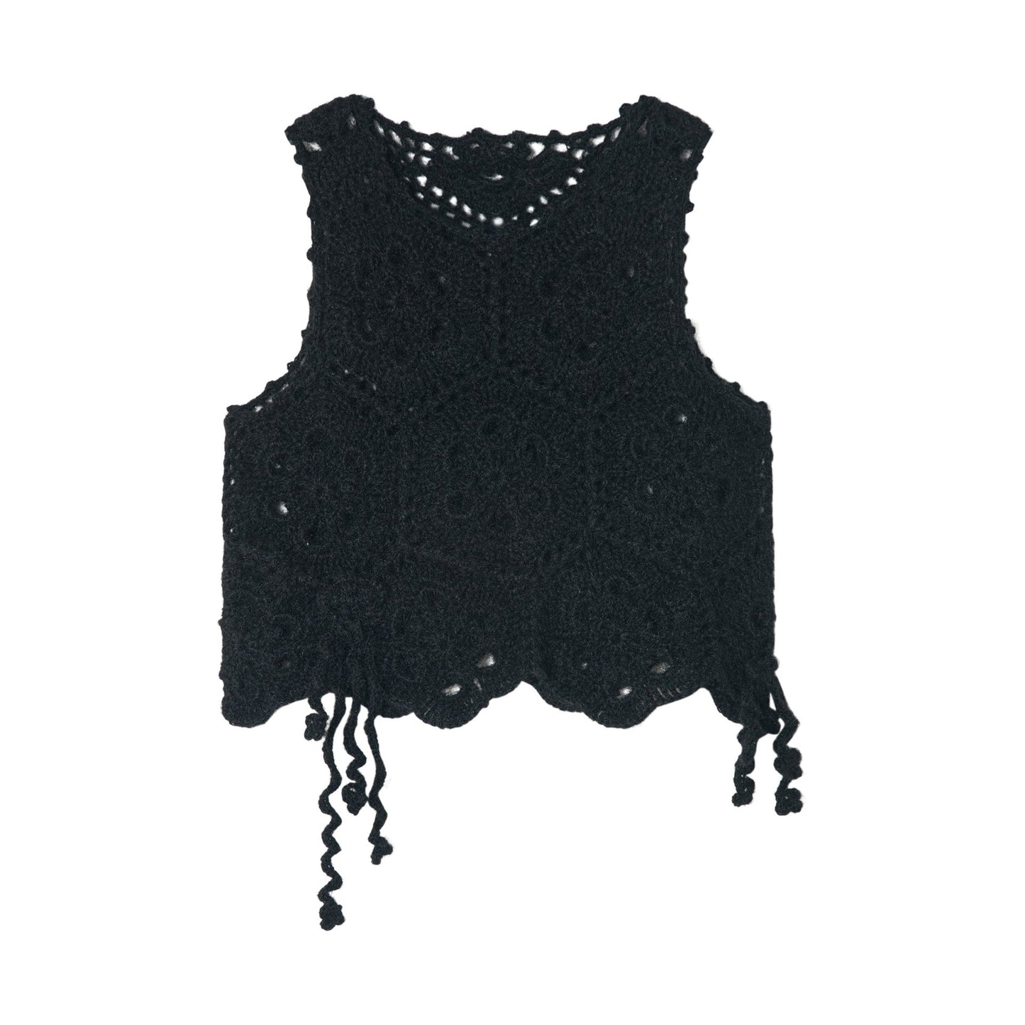 Spring design hollow pattern hand hook mohair skin-friendly vest