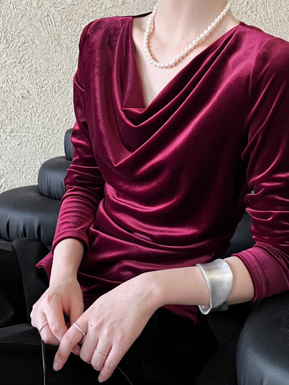 High-end temperament slim-fitting and thin top women