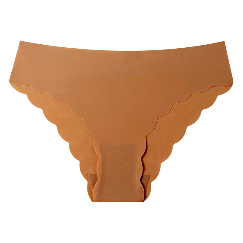 Traceless nylon moisture-absorbing breathable underwear can be cut at will, ice silk large size invisible briefs