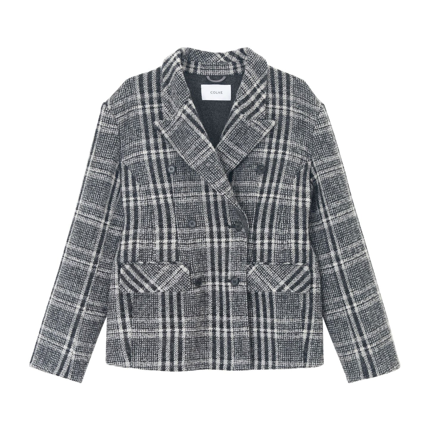 Winter design gun barred collar plaid bee waist double-sided wool suit
