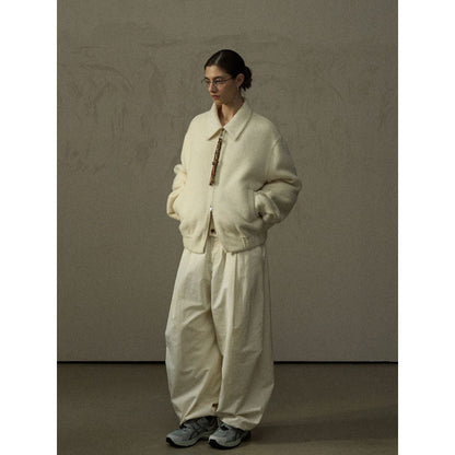 Winter new Suli wool loose lapel casual loose woolen jacket