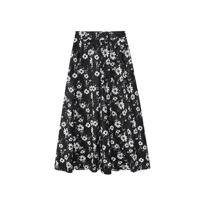 French holiday style beautiful temperament floral loose pendulum trousers