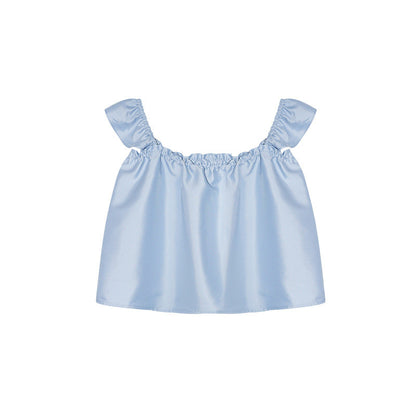 Square Neck Flutter Sleeve Top