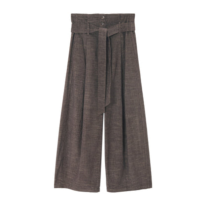 Autumn new design adjustment straps fleece two-color loose and versatile casual pants