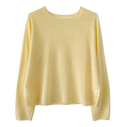 Korean gentle wind soft waxy skin-friendly crimped knitted sweater women's early spring new perspective top ss973