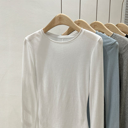 Round Neck Short Sleeve T-Shirt Women Loose Fit Solid Color Top