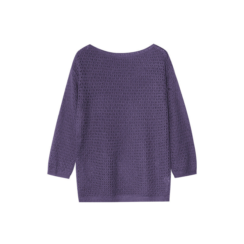 Dopamine blouse loose-fitting long-sleeved knitted sweater