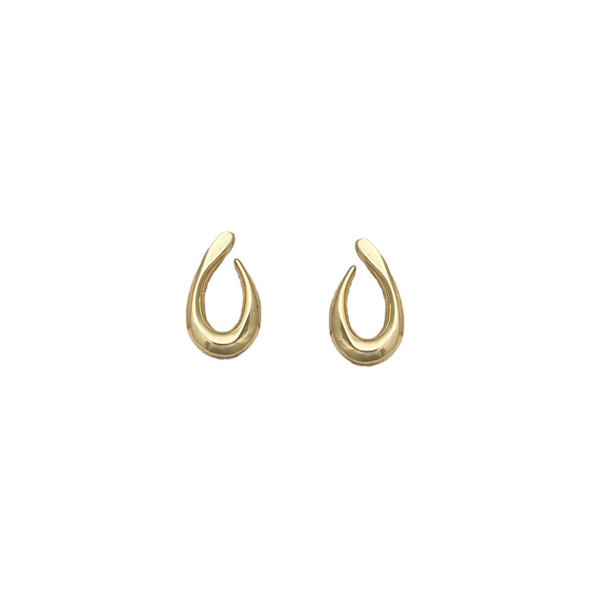 Silver Needle French Metal Wind Geometric Irregular Stud Earrings Elegant Water Drop Earrings Premium Earrings