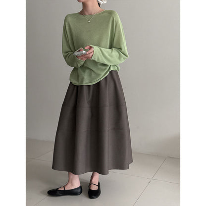 Commuting high-end bud skirt for women, elastic waist covering hips and thin A-shaped skirt in early spring