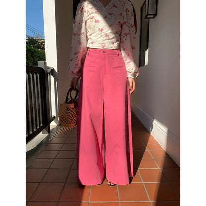 Korean High-Waisted Wide Leg Pants