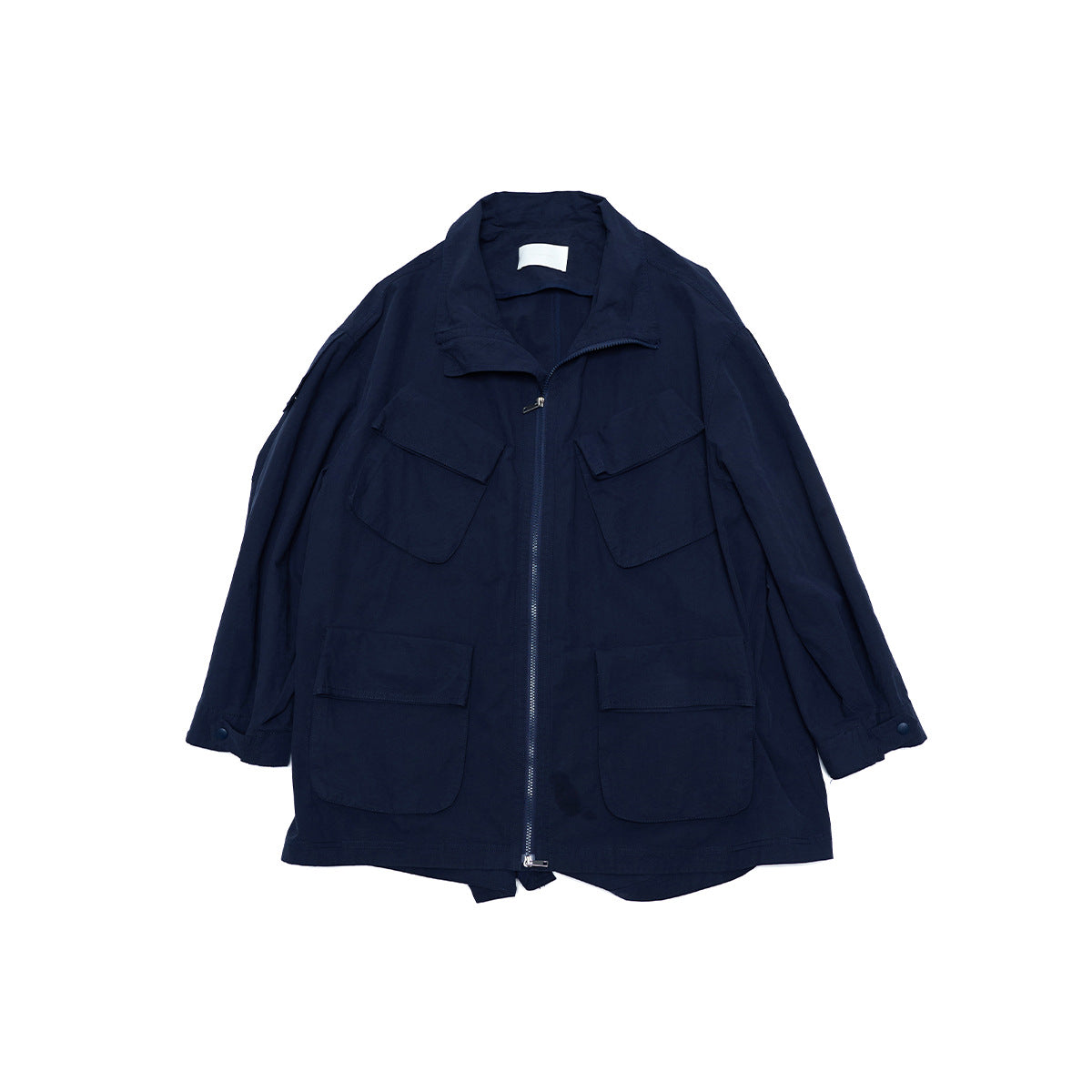 Spring new casual lapel linen cotton solid color tooling multi-pocket long thin coat