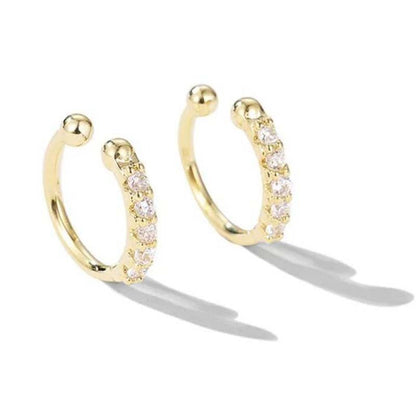 Premium sense metal mosquito coil disc loop earrings French ear clips can be worn without ear piercings, earrings are simple, fashionable and versatile