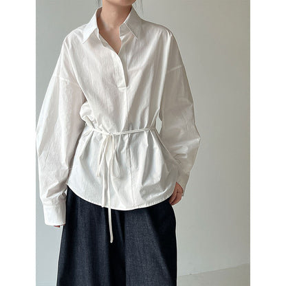 Korean POLO collar casual shirt women