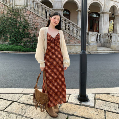 Temperament coat buckle-free long-sleeved sweater cardigan