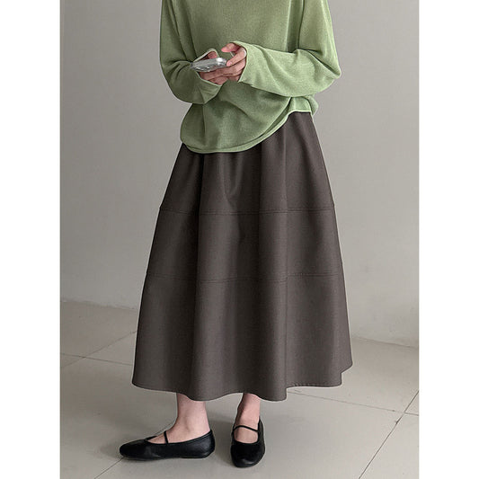Commuting high-end bud skirt for women, elastic waist covering hips and thin A-shaped skirt in early spring