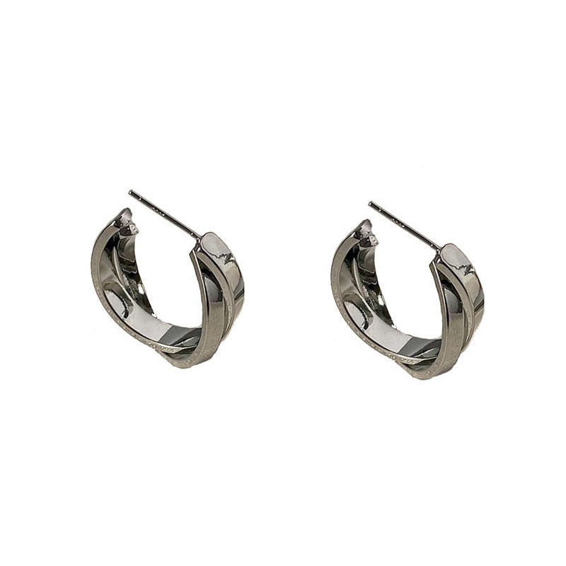 Shang commuter simple earrings ins wind earrings niche design jewelry