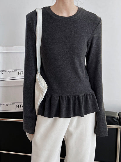 Ballet skirt ruffle bottom T-shirt