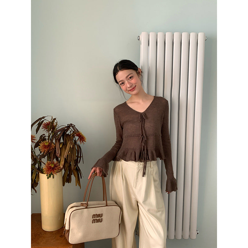 V-Neck Knit Sweater