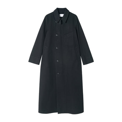 Spring washing water light and old pure cotton minimalist silhouette small quantity trench coat