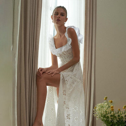 Embroidered Midi Dress