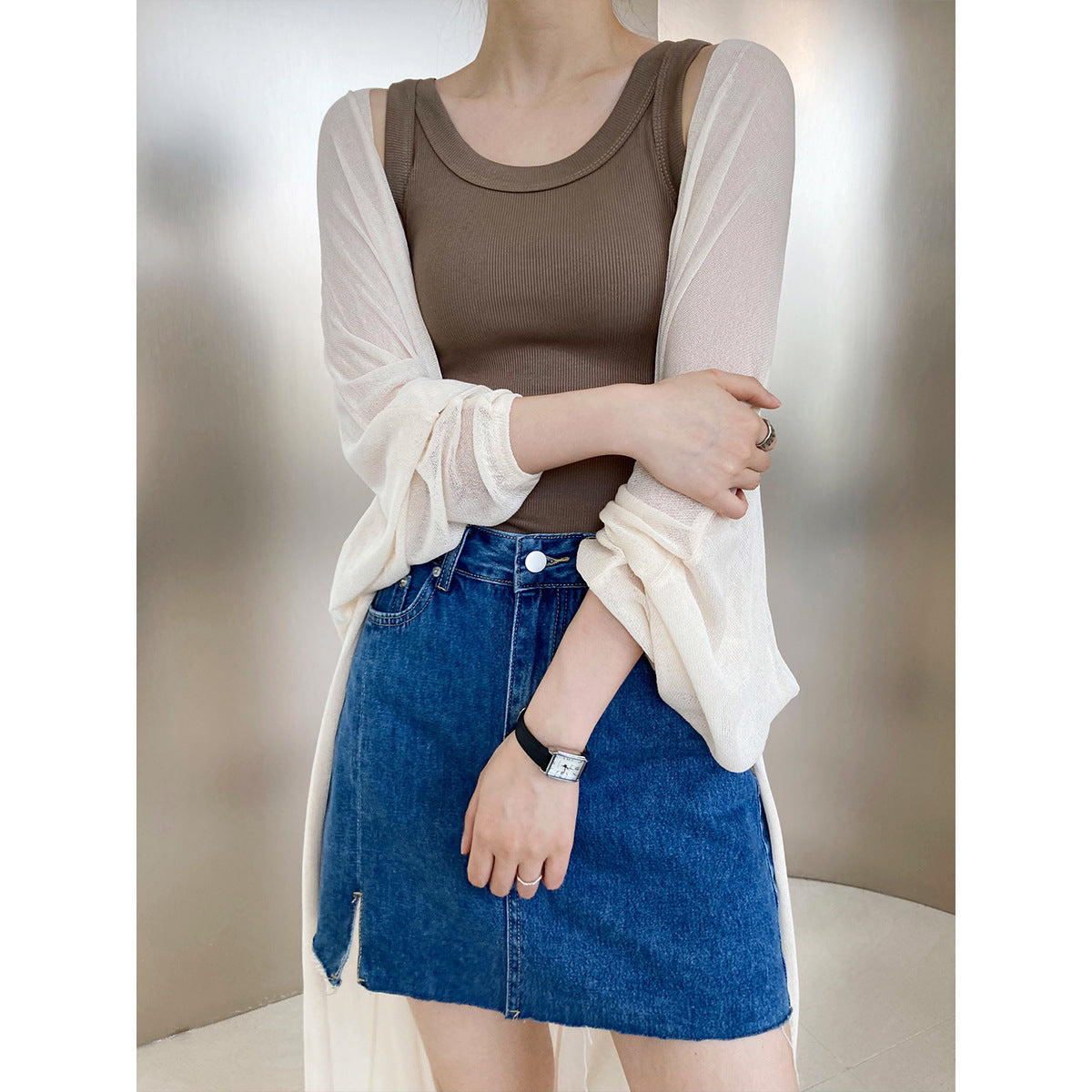 Threaded camisoles, women's summer wears tight sports outside, with Internet celebrity beautiful back, sleeveless bottom top