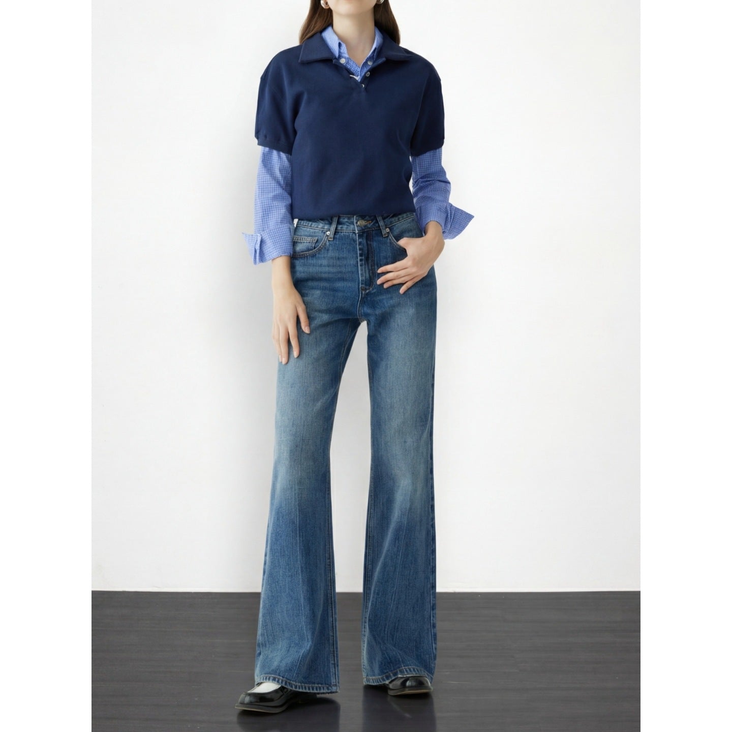 High Waist Flared Wide Leg Pants | Slim Fit Trousers for Women