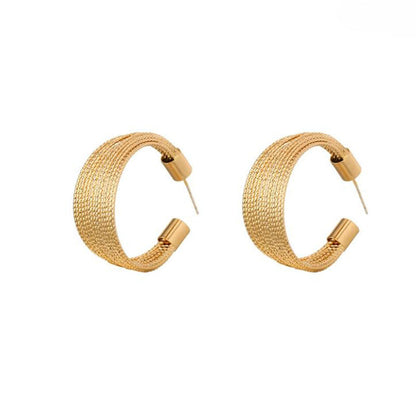 Circle atmosphere multi-line earrings  tide round face high sense fashion temperament earrings factory direct sales