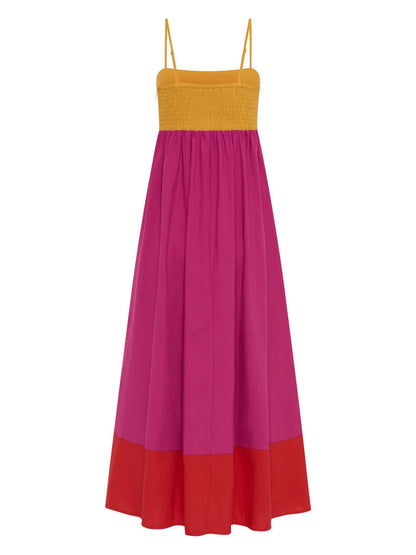 Color Block Cami Maxi Dress