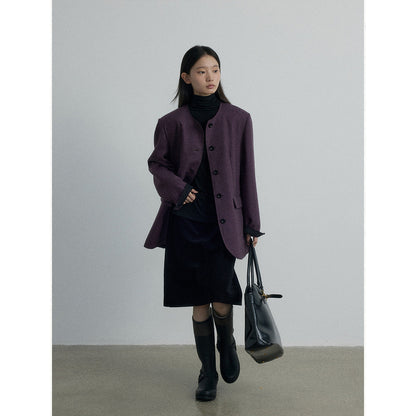 Autumn new casual high-waisted corduroy simple versatile straight short skirt