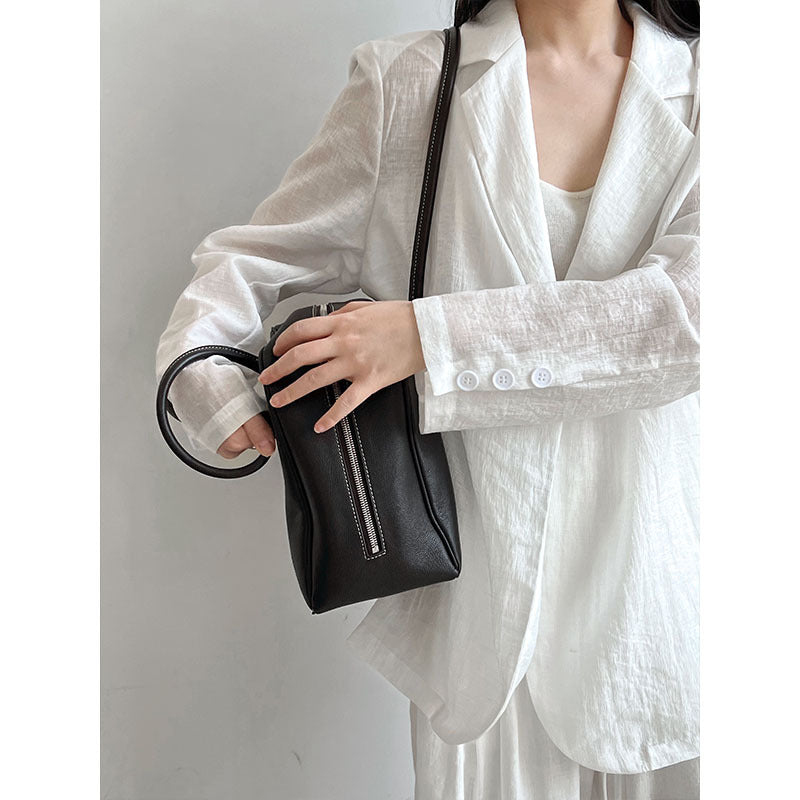 Imitation linen Japanese casual one-button blazer women's summer new light and thin sunscreen top