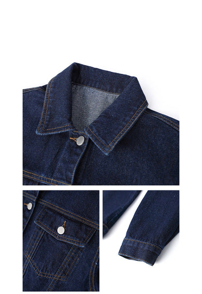 Single-breasted temperament denim jacket