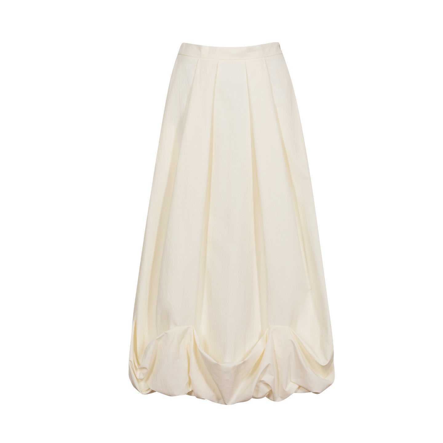 Temperament bud skirt 2026 spring and summer design sense pinch pleated hem small a-shaped skirt